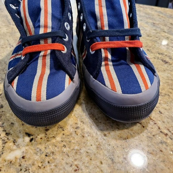 Superga Blue red beige Stripe Sneakers Size 37 Youth US Size 5 S009YVO - Picture 3 of 12